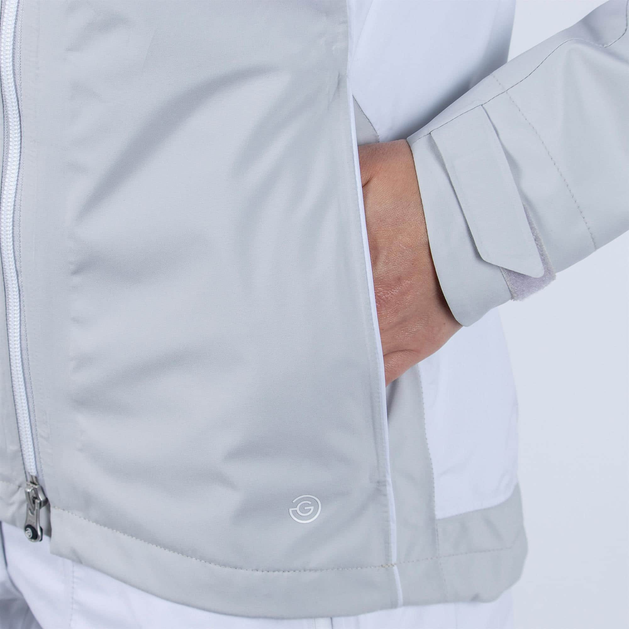 Galvin Green Aila Gore-Tex Paclite Waterproof Ladies Golf Jacket Cool Grey/White